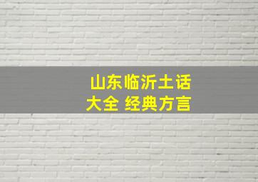 山东临沂土话大全 经典方言